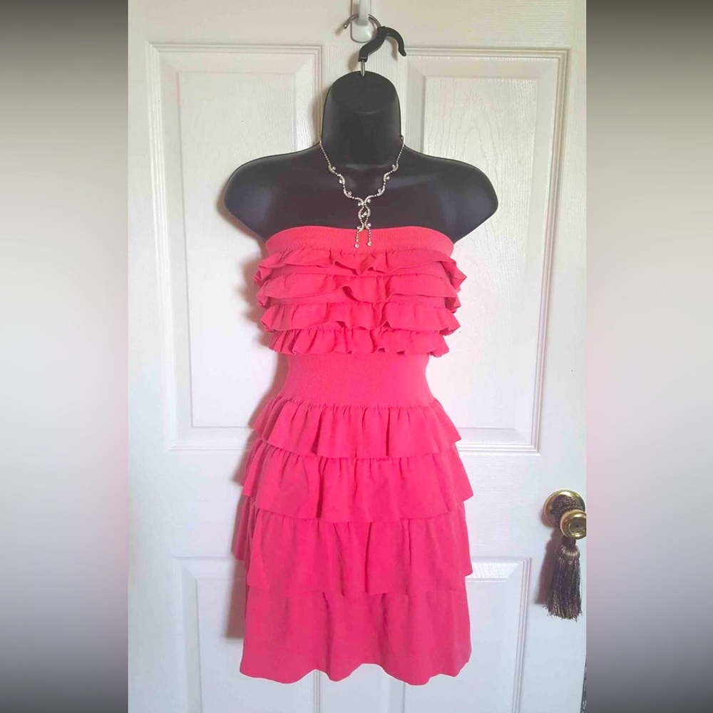 Strapless Ruffled Dress